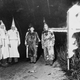 A Klan cross-burning in early January 1958, thought to be somewhere in East Lumberton in Robeson County.